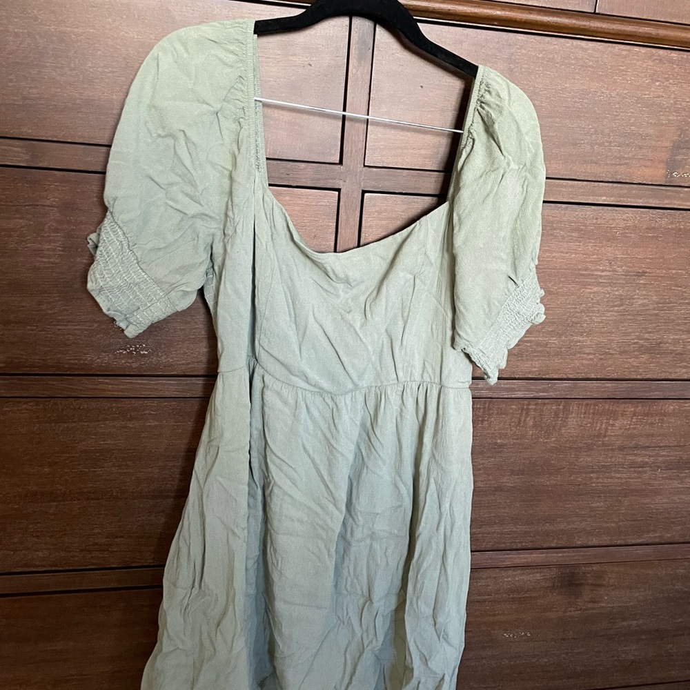 Altar'd State Sage Green Midi Dress
